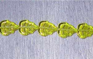 Böhmische Glasperlen - Blätter